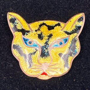 Vintage sterling feline brooch signed Jeronimo Fuentes